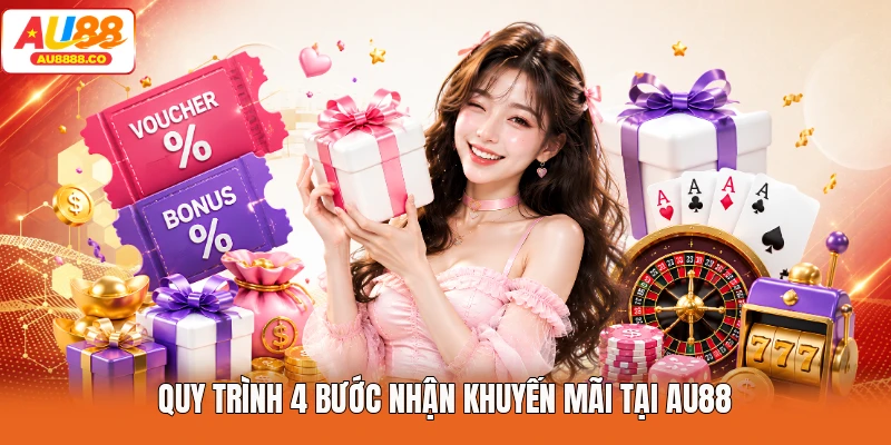 Quy trình 4 bước nhận khuyến mãi tại AU88
